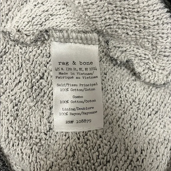 Rag & Bone hooded sweatshirt with back cut out size medium - Picture 6 of 7
